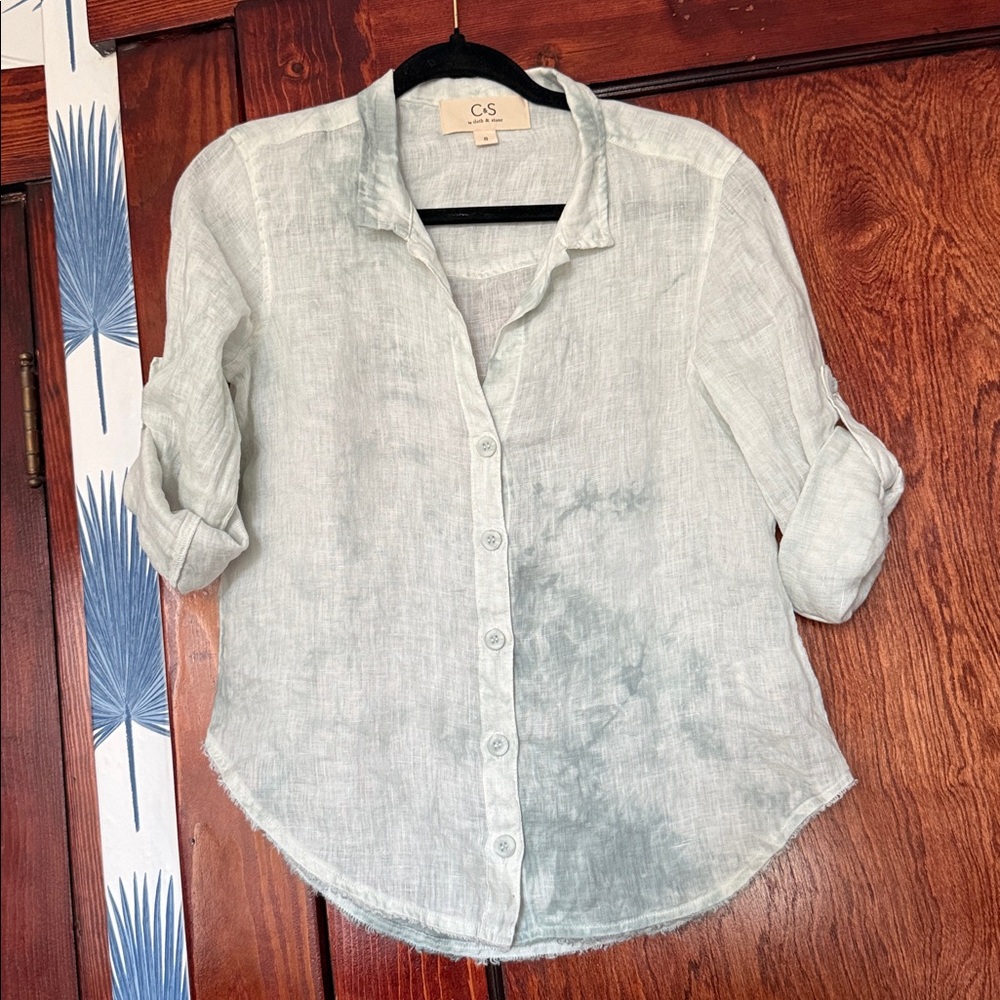 C&S 💯 linen blouse